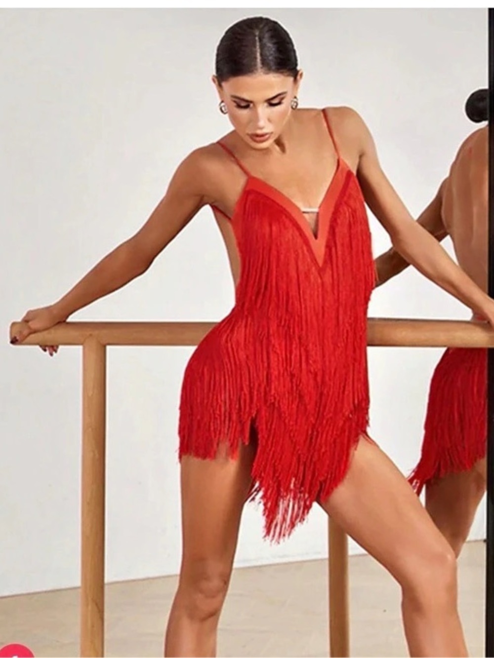 Dance and Sway Red Fringe Dance Dress